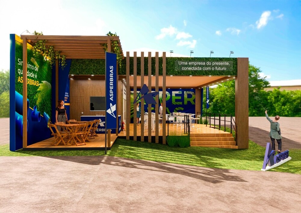Estande da Asperbras na Bahia Farm Show terá 192 m², onde haverá um espaço para exposição de produtos e lounge para receber clientes. (1)